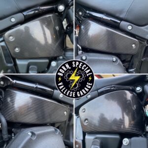 RACE CARBON SIDE PANELS SOFTAIL M8 2018 UP RACING FINISH