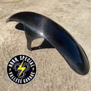 RACE CARBON FRONT FENDER SOFTAIL M8 REINFORCED Transparent glossy finish