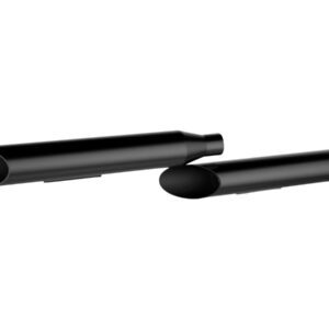 3″ HP-Plus Mufflers Slash Long Terminali neri per Dyna 06-17