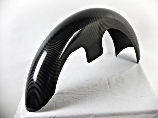 RACE CARBON FRONT FENDER PERFORMANCE BAGGER 14UP 21" WHEEL LONG VERSION - immagine 2