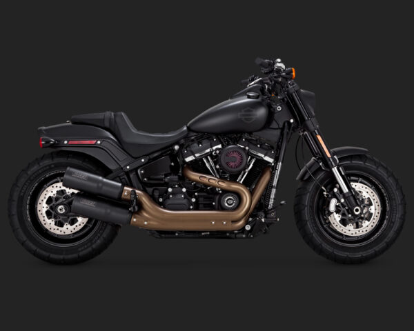 TERMINALI VANCE & HINES HI-OUTPUT BLACK PER FXFB-FXFBS FAT BOB 18-20