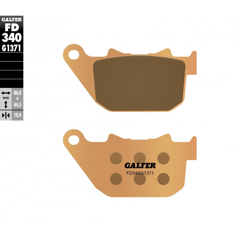 PATTINI FRENO GALFER SINTERED FD340G1371 POSTERIORI SPORTSTER 04-13