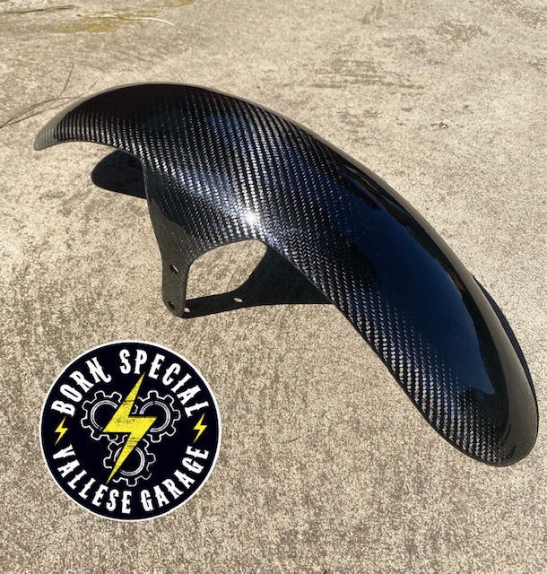 RACE CARBON FRONT FENDER SOFTAIL M8 REINFORCED Transparent glossy finish