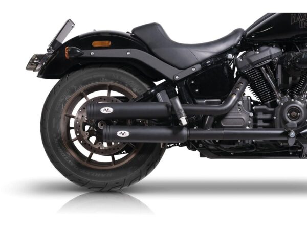 V-PERFORMANCE EURO 5 Double Slip-On Muffler Set Endcap Style Double Ring Black Ceramic Coated - immagine 2