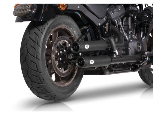 V-PERFORMANCE EURO 5 Double Slip-On Muffler Set Endcap Style Double Ring Black Ceramic Coated - immagine 3