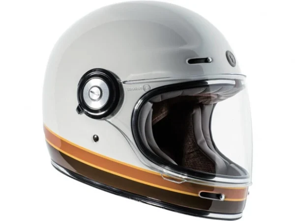 Newport (T-1) Retro Full Face Helmet White Iso Bars | S - immagine 5