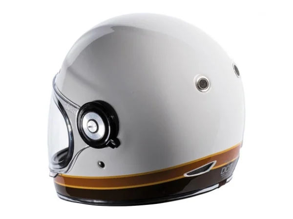 Newport (T-1) Retro Full Face Helmet White Iso Bars | S - immagine 4