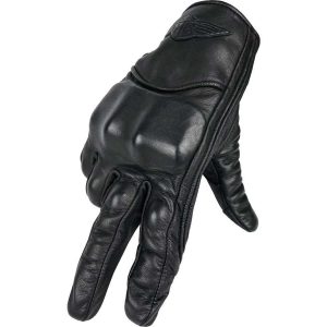 GUANTI MOTO IN PELLE,Leather Clubstyle Gloves Black | M