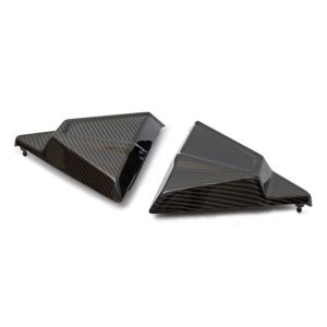 FXR style carbon side cover set. Woven Touring 14-25