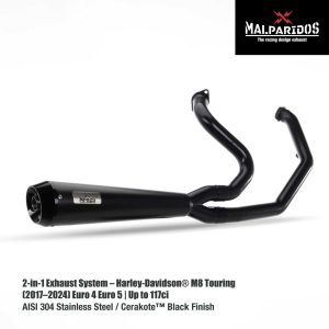 Sistema MPRDS 2in1 per Harley-Davidson® M8 Touring (2017/2025) – Omologato ECE / Legale per la circolazione su strada