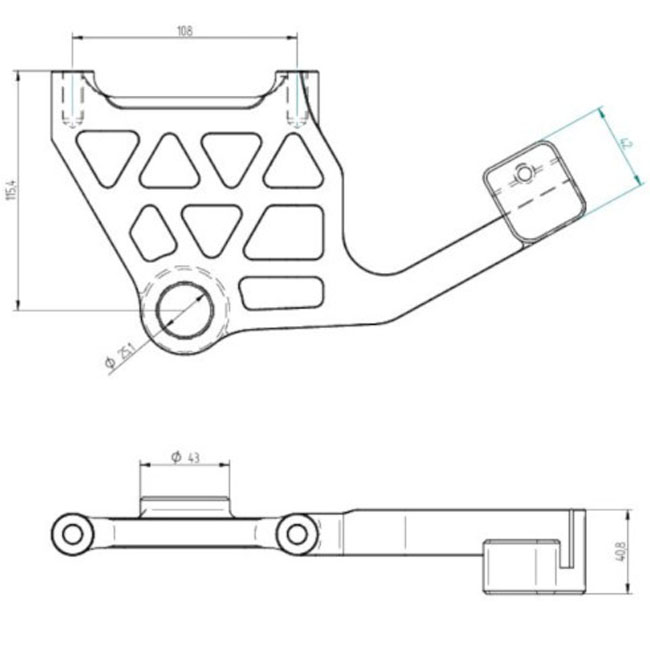 SUPPORTO POST. PINZA RADIALE ACCOSSATO RACING TOURING 2018-25 - immagine 2