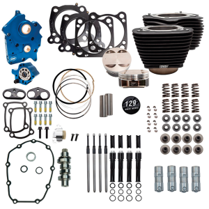 Kit S&S 129CI per Milwaukee Eight 107CI raffreddati a a olio e guida camme a catena di serie