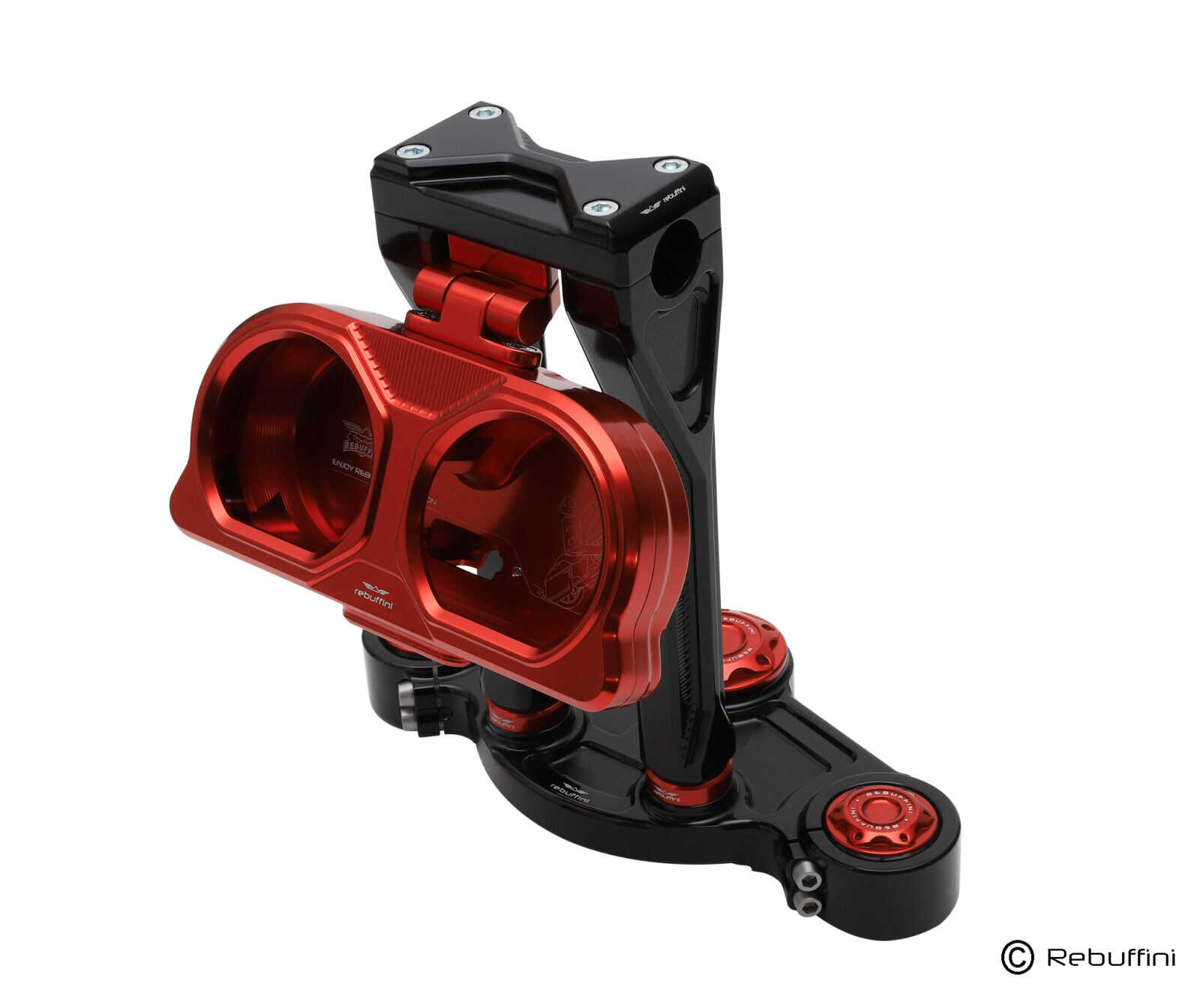 Piastra superiore 49mm Road Glide 15-23 REBUFFINI CASINO' NERA - immagine 3