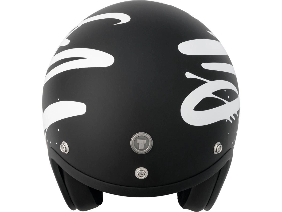 CASCO JET VINTAGE Del Mar (T-50) ECE Open Face Helmet Wild One Matt Black XS - immagine 5
