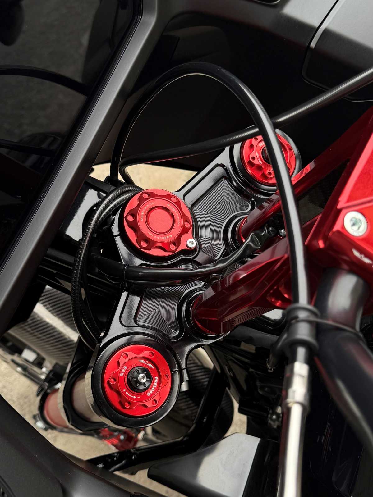 REBUFFINI Nexo 5.0 Forcella completa steli rovesciati Harley-Davidson Touring 14-UP BLACK - immagine 2