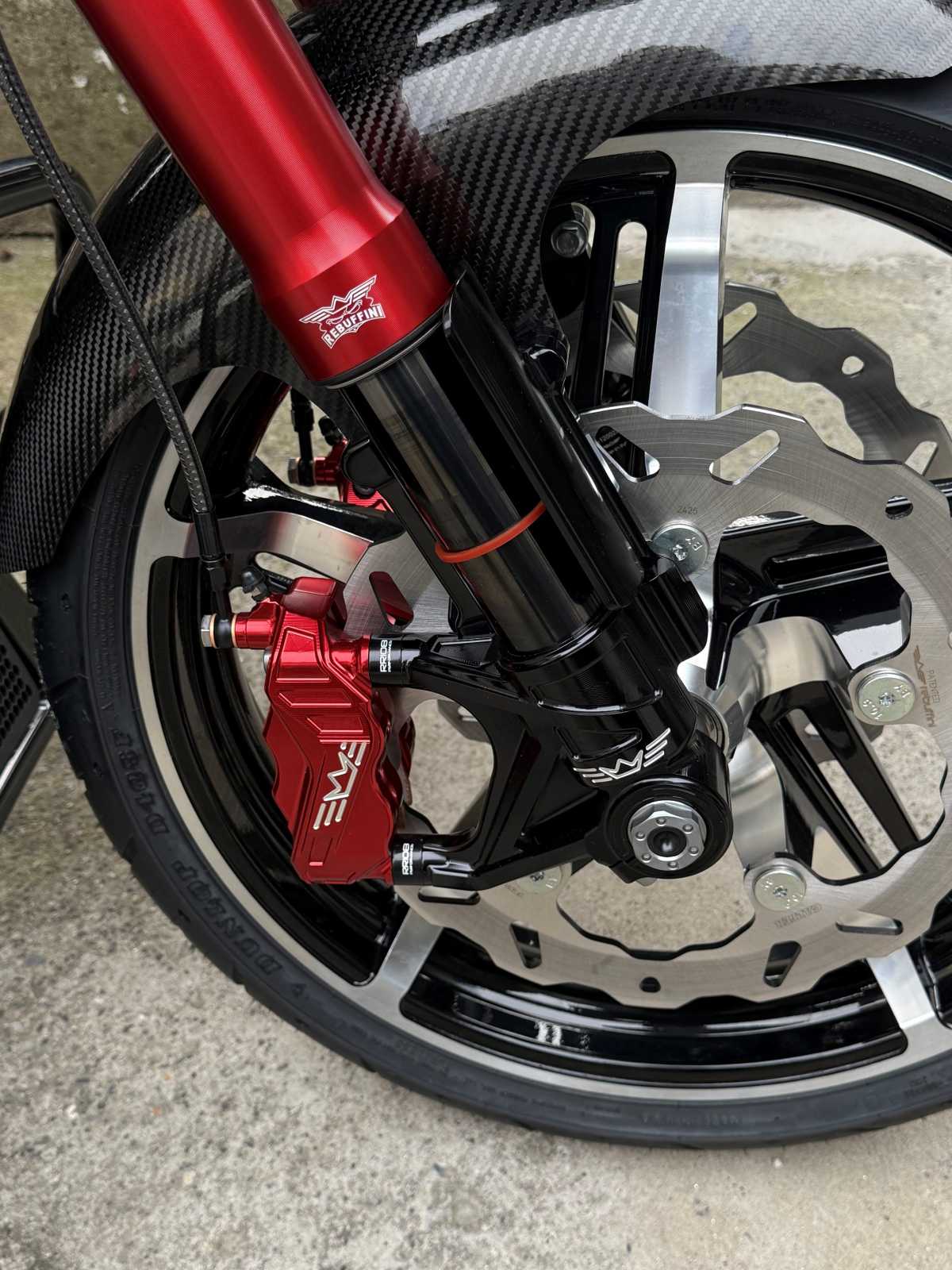 REBUFFINI Nexo 5.0 Forcella completa steli rovesciati Harley-Davidson Touring 14-UP BLACK - immagine 3